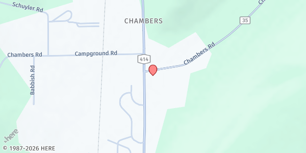 Map showing Grace Lee Wesleyan Food Pantry - Food Distribution Center at 2075 Chambers Rd, Beaver Dams, NY