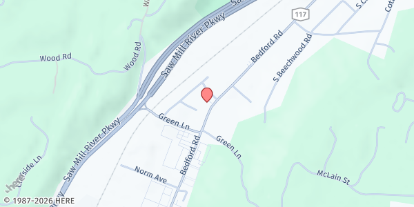 Map showing COMMUNITY CENTER OF NORTHERN WESTCHESTER FOOD PANTRY at 669 Bedford Road, Bedford Hills, NY