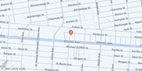 Map showing Calvary AME Church at 790 Herkimer Street, Bedford-Stuyvesant, NY