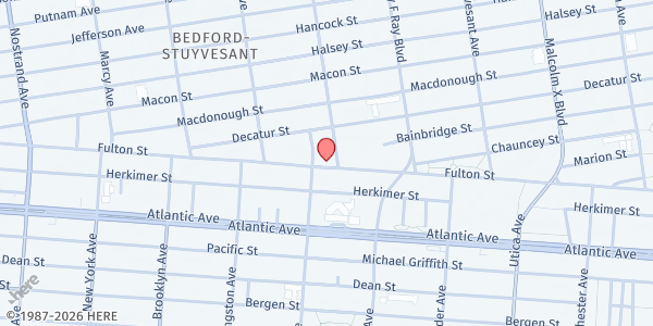 Map showing Community Conversation Collaboration Inc at 1585 Fulton Street, Bedford-Stuyvesant, NY