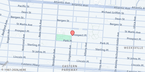 Map showing Restoration Plaza at 1368 Fulton Street, Bedford-Stuyvesant, NY