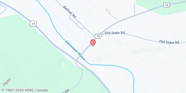 Map showing Wellspring Ministries at 5993 Co Rd 16, Belfast, NY