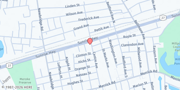 Map showing Alix Rubinger Kosher Pantry at 2250 Centre Ave, Bellmore, NY
