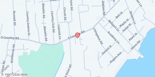 Map showing Christ Episcopal Church at 64 S Country Rd., Bellport, NY