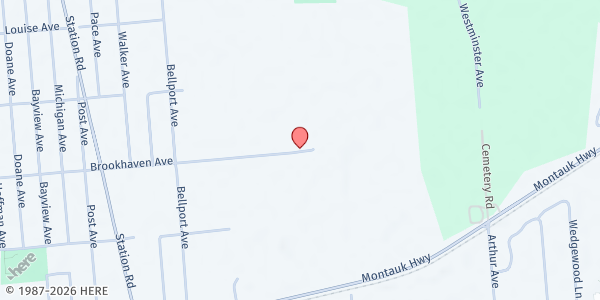 Map showing Lighthouse Mission/Bellport at 685 Brookhaven Avenue, Bellport, NY