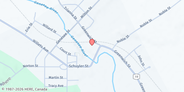 Map showing ACCORD Corporation - Belmont at 84 Schuyler St, Belmont, NY