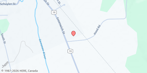 Map showing Gospel Fellowship Church at 4996 Hood Rd, Belmont, NY