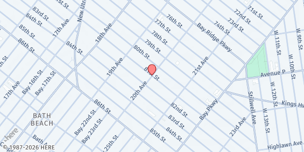 Map showing Bensonhurst Council Jewish Org. at , Bensonhurst, NY