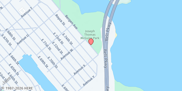 Map showing Bergen Basin Community Development Corporation - Bergen Beach at 2331 Bergen Avenue, Bergen Beach, NY