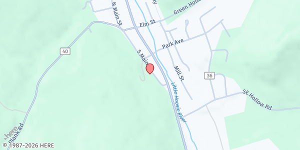 Map showing Berlin Food Closet at 17 South Main Street, Berlin, NY