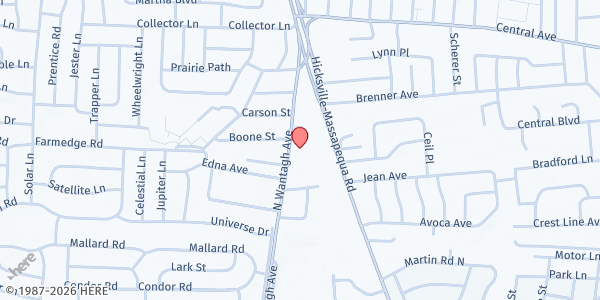 Map showing LIC Client Choice Super Pantry at 386 North Wantagh Avenue, Bethpage, NY