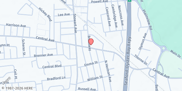 Map showing St. Martin of Tours - Bethpage at 208 Broadway, Bethpage, NY