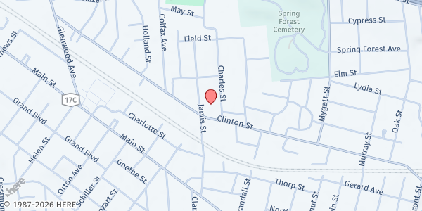 Map showing Addiction Center of Broome County at 15 Charles St, Binghamton, NY