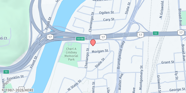 Map showing Calvary Baptist at 466 Chenango Street, Binghamton, NY