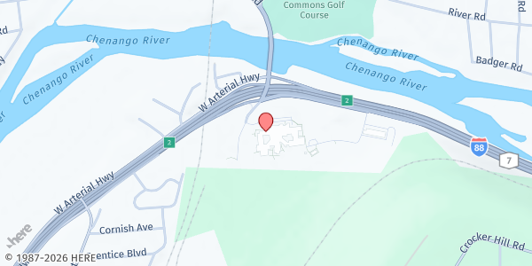 Map showing CHOW - Warrior Food Center at 221 Chenango Bridge Rd, Binghamton, NY