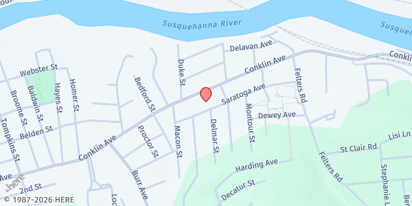 Map showing Shepherd's Bowl - Anglican Church of the Good Shepherd at 360 Conklin Ave, Binghamton, NY