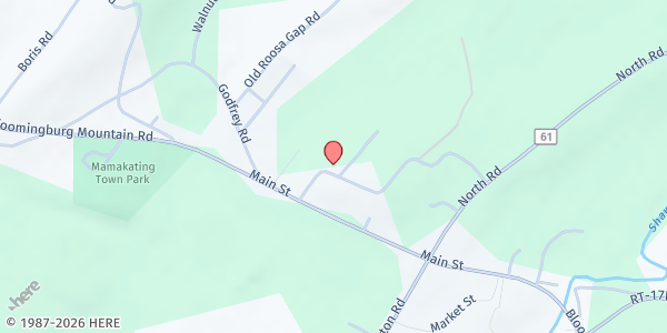 Map showing Our Lady of the Assumption Church at 17 High Street, Bloomingburg, NY