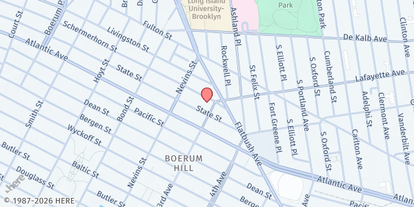 Map showing NEXT STEP COMMUNITY CHURCH at 360 Schermerhorn Street, Boerum Hill, NY
