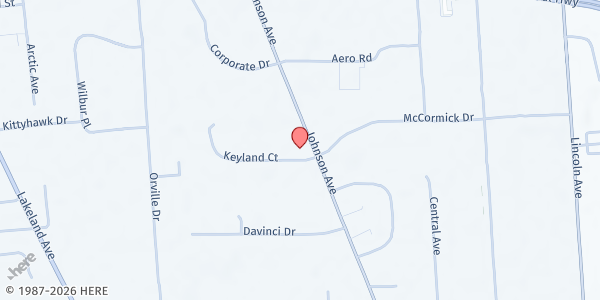 Map showing B&F Johnstone Supply at 540 Johnson Avenue, Bohemia, NY