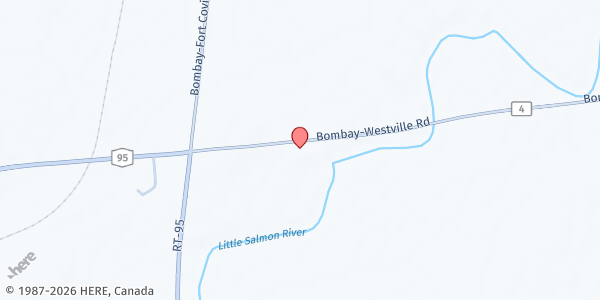 Map showing Bombay Town Garage at 50 County Route 4, Bombay, NY