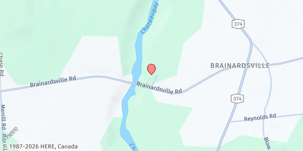 Map showing Bellmont Town Hall at 9 Hill Rd, Brainardsville, NY