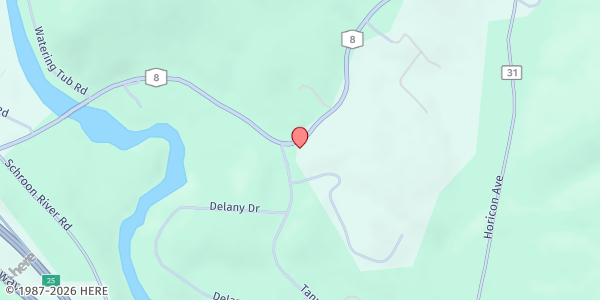 Map showing Brant Lake YMCA at 148 Tannery Rd, Brant Lake, NY