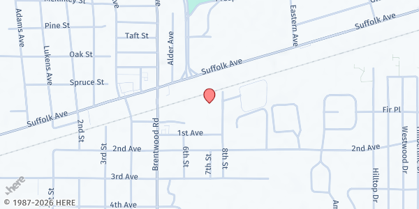 Map showing Brentwood WIC at 1869 Brentwood Rd, Brentwood, NY