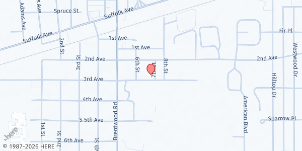 Map showing God's Provision 13 at 159 3rd Avenue, Brentwood, NY