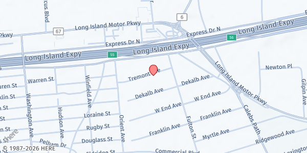 Map showing God's Provision 14 at 14 Tremont Avenue, Brentwood, NY
