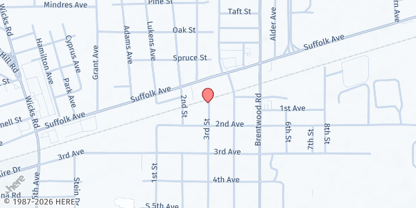 Map showing God's Provision 18 - Christ Episcopal Church at 155 3rd Ave., Brentwood, NY