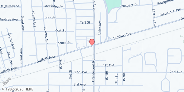 Map showing Outside the Camp Ministries, Inc. at 700 Suffolk Ave., Brentwood, NY