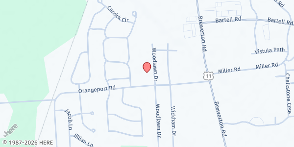 Map showing Brewerton Community Pantry at 5395 Orangeport Road, Brewerton, NY