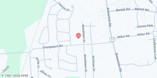 Map showing Brewerton United Methodist Church at 5395 Orangeport Rd, Brewerton, NY