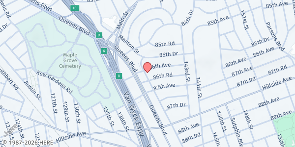 Map showing Bukharian Jewish Center of Briarwood at 139-06 86th Ave, Briarwood, NY