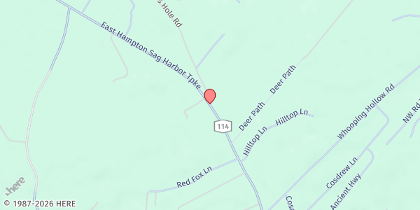 Map showing Bridgehampton Child Care and Recreation Center at 551 Sag Harbor Turnpike, Bridgehampton, NY