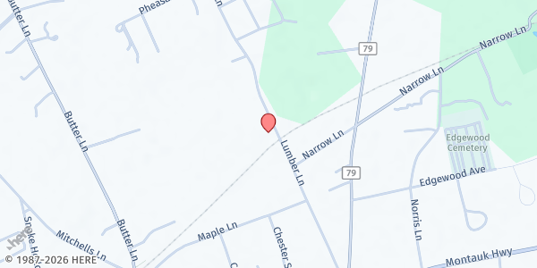 Map showing Children's Lunch Program - Food Distribution Center at , Bridgehampton, NY