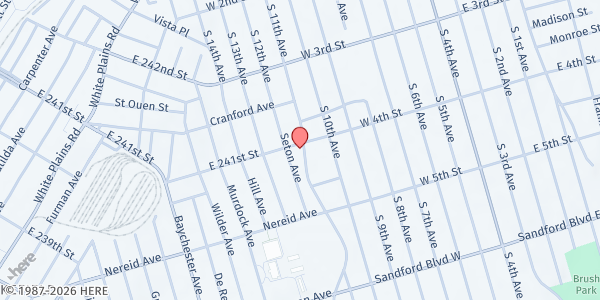 Map showing Agatha House Foundation at 4471 mundy lane, Bronx, NY
