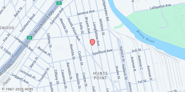 Map showing Bronx Academy For Multi Media at 730 Bryant Ave, Bronx, NY