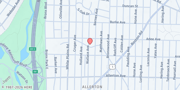 Map showing Bronx Jewish Community Council at 2930 Wallace Ave, Bronx, NY