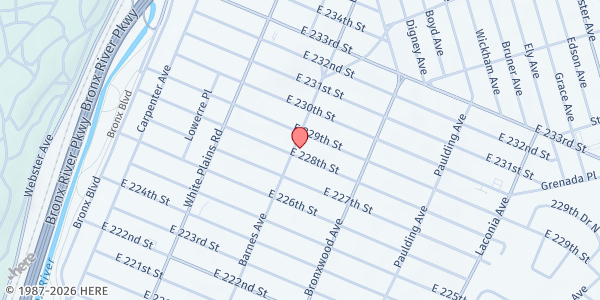 Map showing CARING SHEPERD SUPPLIES MINISTRIES INC - East Bronx at 4056 BARNES AVENUE, Bronx, NY