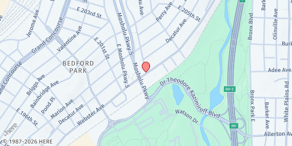 Map showing Christ Disciples International Ministries at 3021-31 Webster Ave., The Bronx, NY