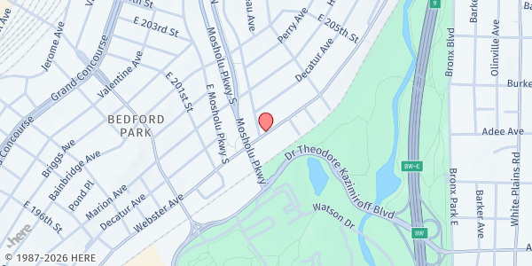 Map showing Christ Disciples International Ministries at 399 East Mosholu Parkway North, Bronx, NY