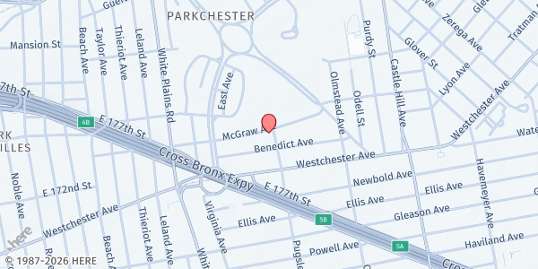 Map showing Essen Health Care - Bronx at 1990 McGraw Ave, Bronx, NY
