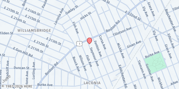 Map showing GOOD NEIGHBOR COMMUNITY OUTREACH AGENCY INC - Seymour Avenue at 3356 SEYMOUR AVENUE, Bronx, NY