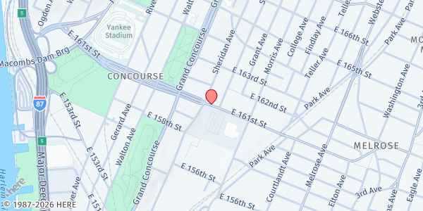 Map showing Holy Tabernacle Church / Food Outreach Program at 746 East Elton Avenue, Bronx, NY