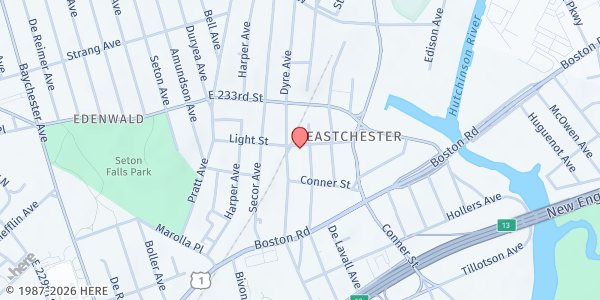 Map showing Jamaica Benevolent Arm & Cultural Center at 2230 LIGHT STREET, Bronx, NY