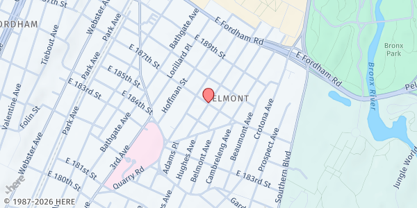 Map showing James J. Peters VA Medical Center at 130 W Kingsbridge Road, Bronx, NY