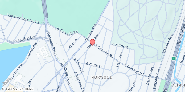 Map showing MMCC Food Pantry at 3450 DEKALB AVENUE, Bronx, NY