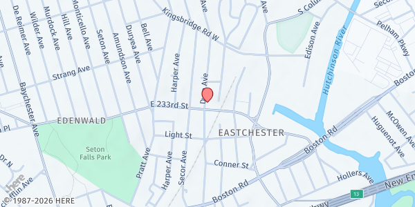 Map showing Olivet Gospel Church Community Food Distribution Program at 3900 Dyre Ave, Bronx, NY