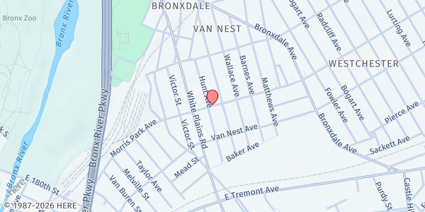 Map showing Our Lady of Solace Food Pantry at 731 Morris Park Ave, Bronx, NY